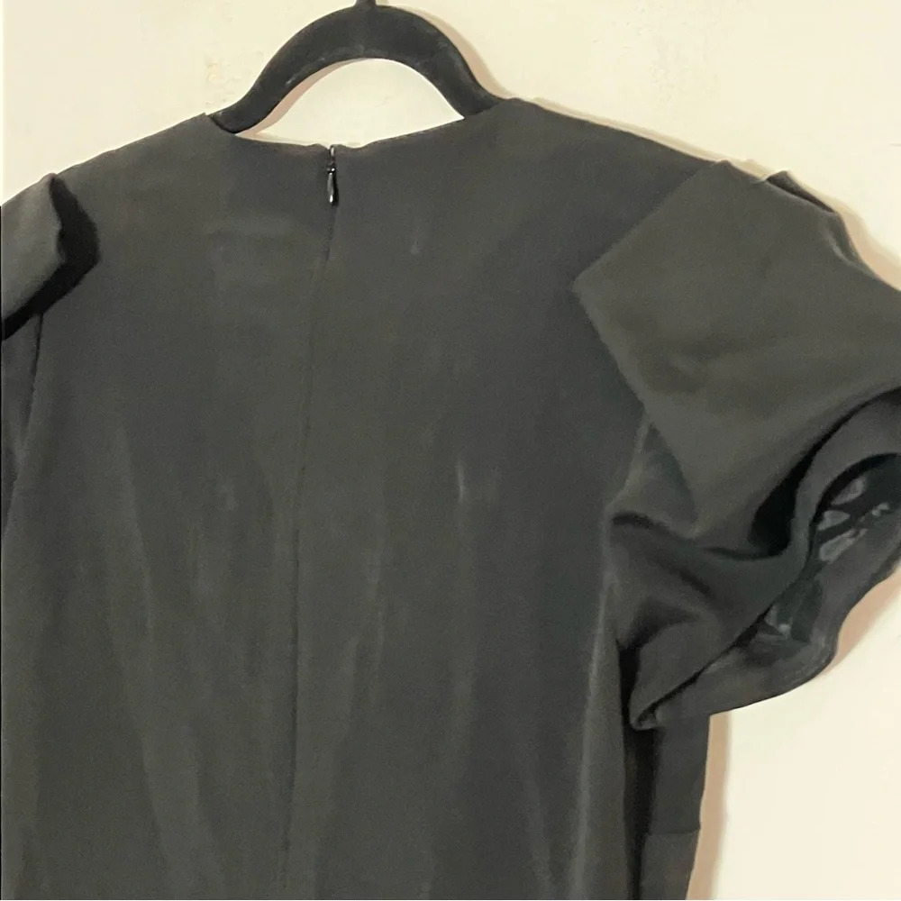 MaxMara‎ Shift Dress Sculptural Sleeve Silk Blend 10 - Picture 5 of 6